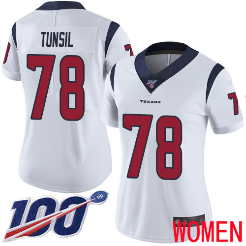 Houston Texans Limited White Women Laremy Tunsil Road Jersey NFL Football #78 100th Season Vapor Untouchable->houston texans->NFL Jersey